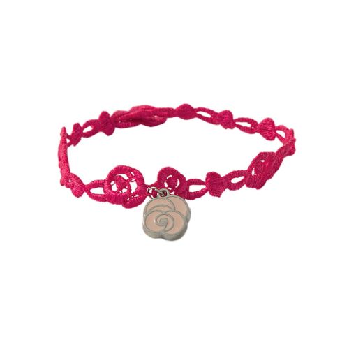 Braccialetto in macramÈ fucsia