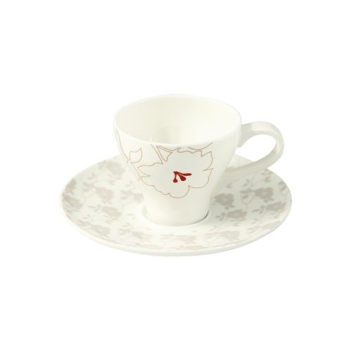 Tazza caffè con piatto anthea - 6 pz.