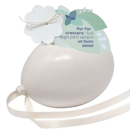 Palloncino colore bianco con carta piantabile