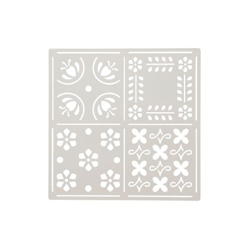 Sottopentola in ferro 18 x 18 cm colore avorio