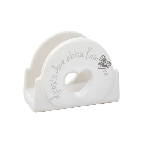 Portatovaglioli in kergres decoro cuore