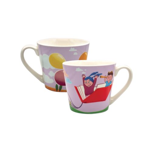 Tazza colazione in porcellana "libro"