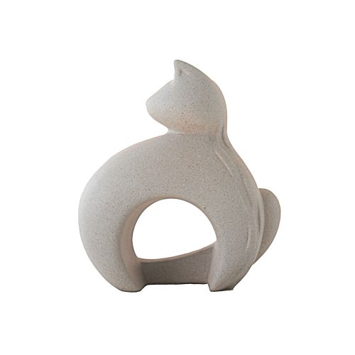 Statua gatto colore grigio