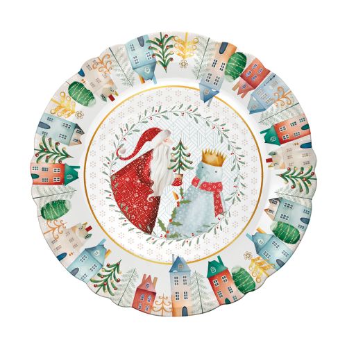 Piatto dolce decoro paesaggi