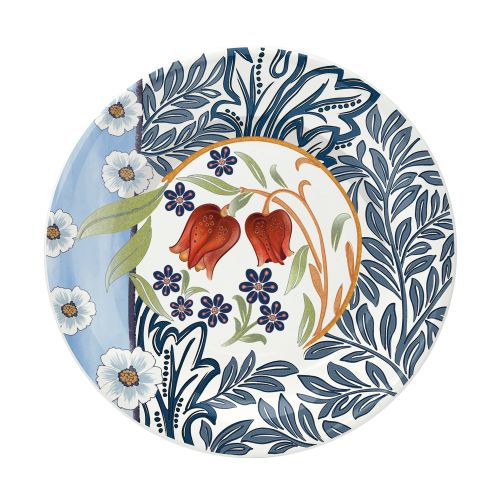 Piatto piano decoro tulipani - 6 pz.