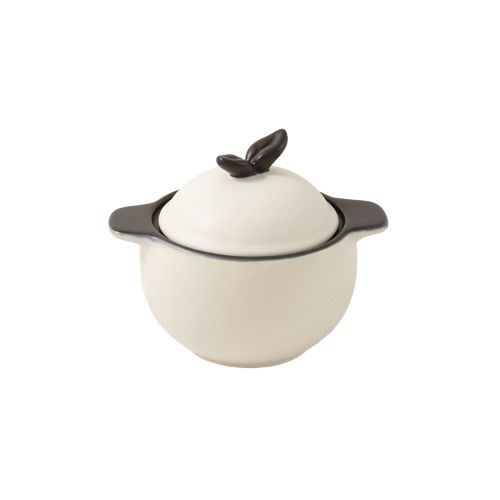 Casseruola  con coperchio bianco 14.5x18.5x14h