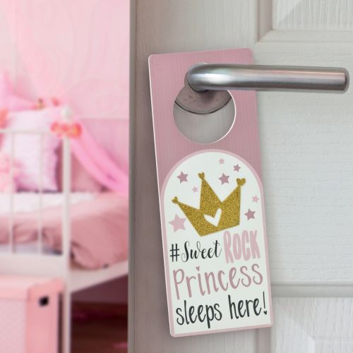 Targa per porta colore rosa