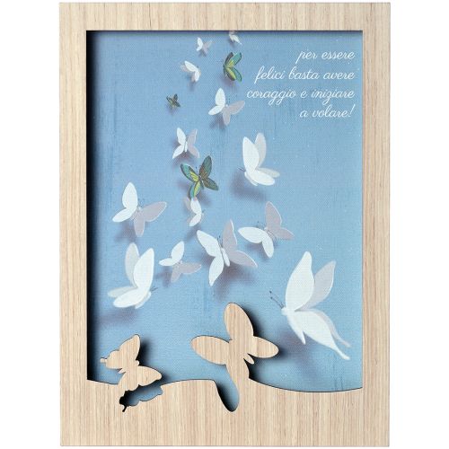 Quadretto con frase "per essere felici..."