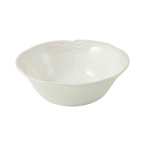 Insalatiera colore bianco, con sfumature tortora s