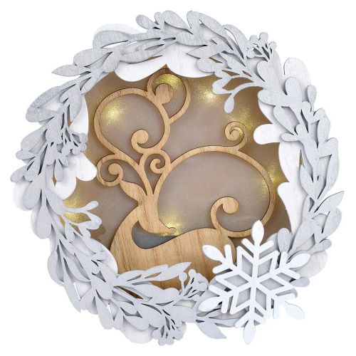 Ghirlanda luminosa in legno mdf traforato