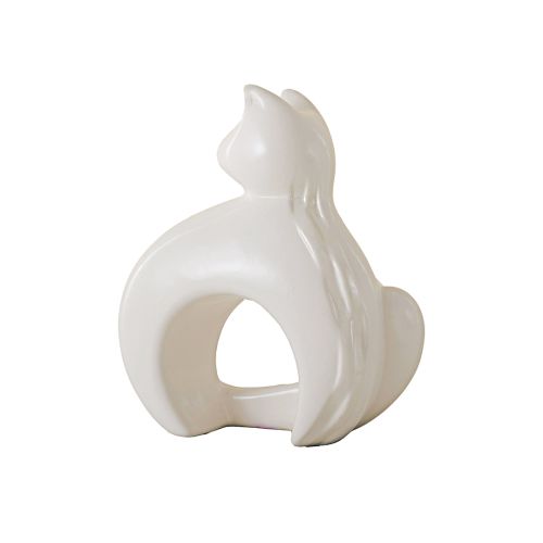 Statua gatto colore bianco