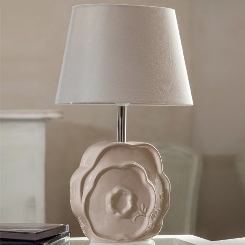 Lampada fiore 23.5x8.5x50 cm h tortora