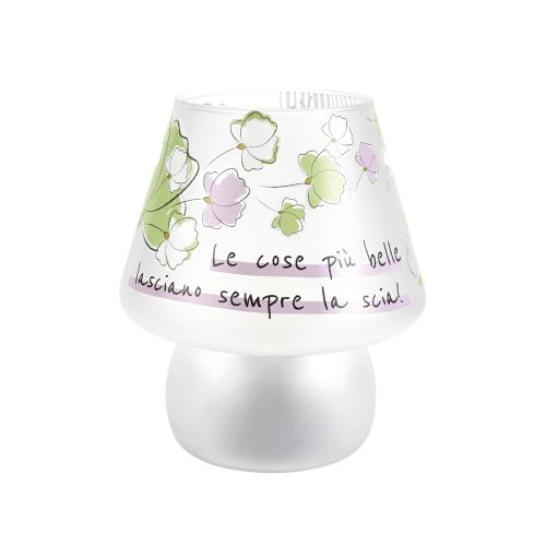 Lampada in vetro a batteria con lampadina decoro natural