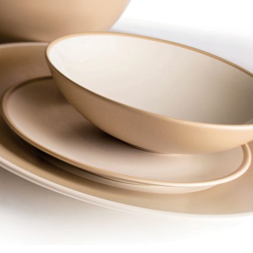 Piatto frutta dia.20 cm col.tortora - 6 pz.