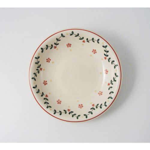 Piatto fondo in kergres decorato a mano - 6 pz.