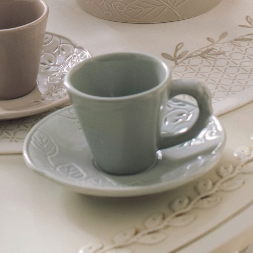 Tazza espresso con piatto col.aviazione - 6 pz.