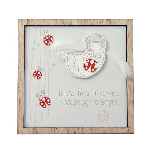 Quadretto con coccinella