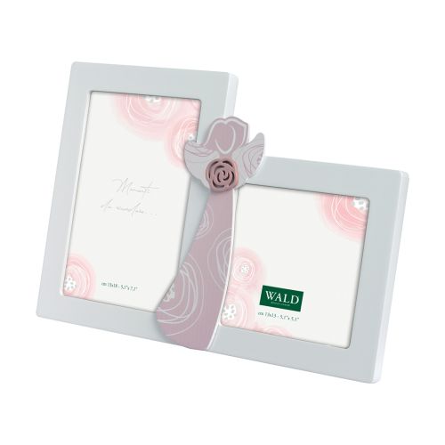 Portafoto da tavolo con angelo rosa