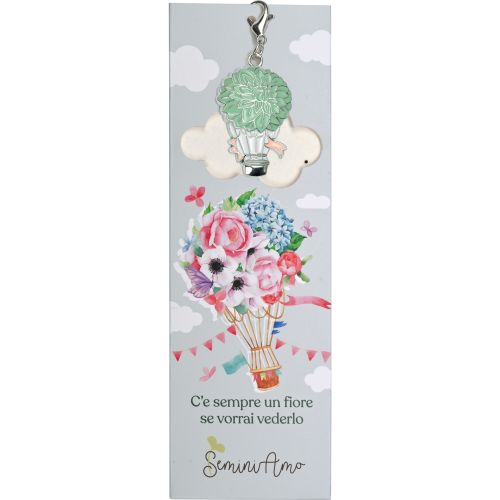 Segnalibro mongolfiera con carta piantabile - 6 pz.