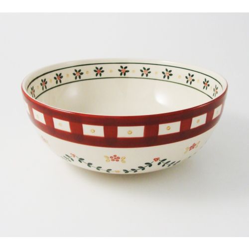 Insalatiera in kergres decorata a mano