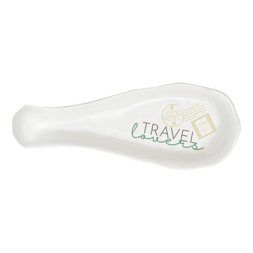 Poggiamestolo in kergres decoro "travel lovers"