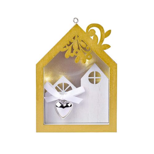 Casetta color oro in mdf traforato con luci led