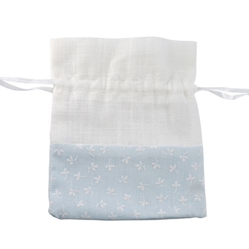 Sacchetto porta confetti celeste e bianco - 12 pz.