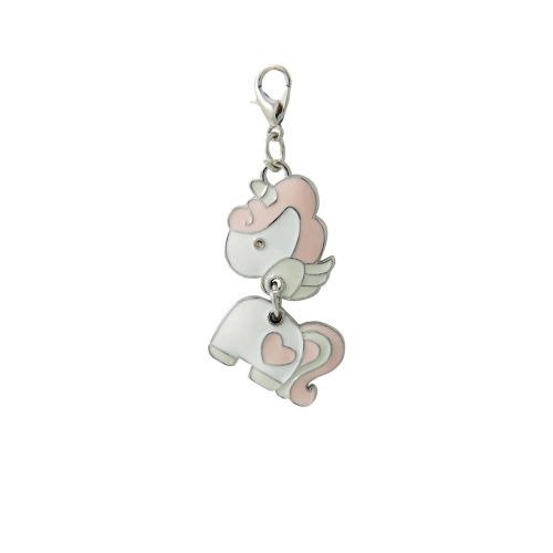 Charm unicorno rosa - 6 pz.