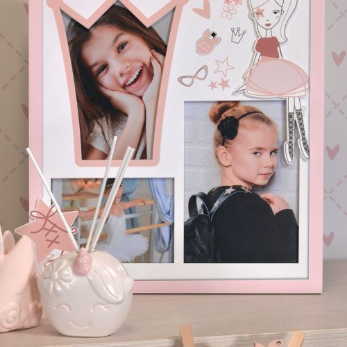 Portafoto da parete "star" colore rosa