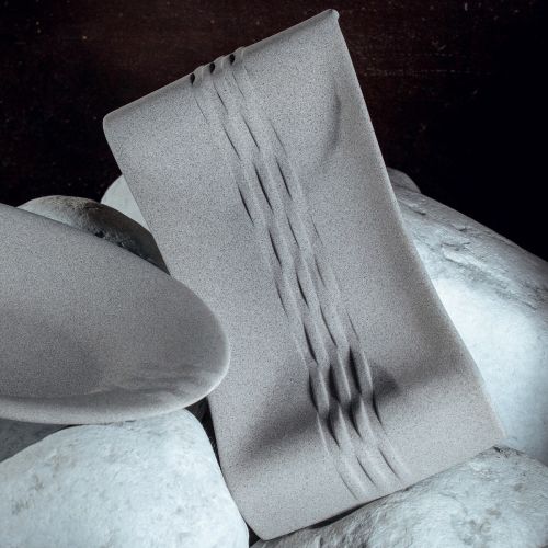 Svuotatasche rettangolare effetto pietra grigio