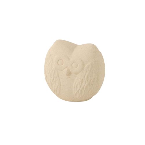 Gufo piccolo grigio, con effetto sabbia - 3 pz.