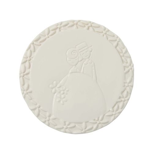 Sottopentola bomboniera sposini bianco - 3 pz.