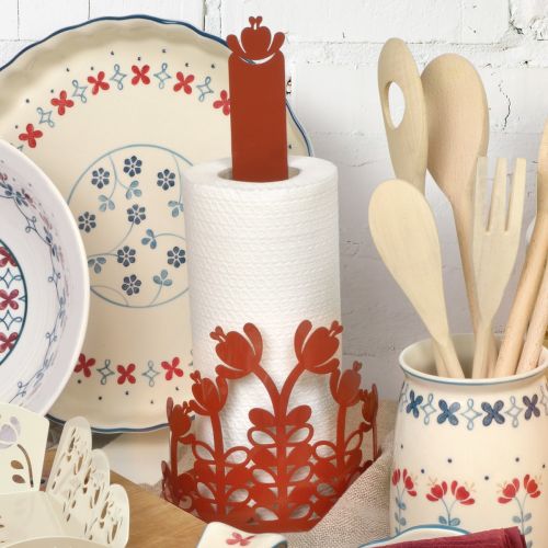 Portarotolo di carta rosso