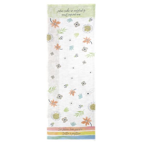 Runner 100% cotone decoro risi e sorrisi