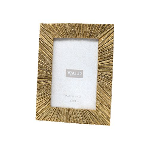 Portafoto in resina rettangolare gold