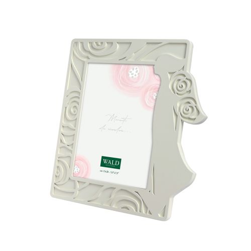 Portafoto con rose bianco