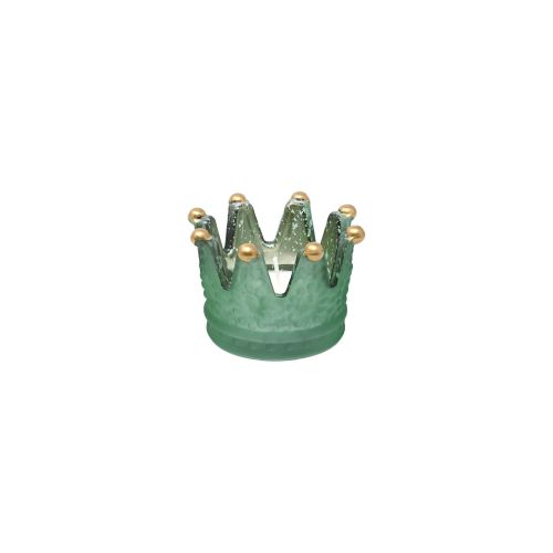 Porta candela corona verde con tealight