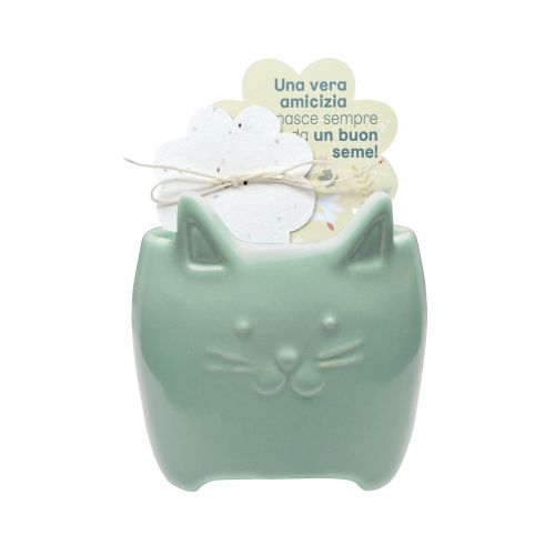 Gattino di colore verde con carta piantabile - 2 pz.