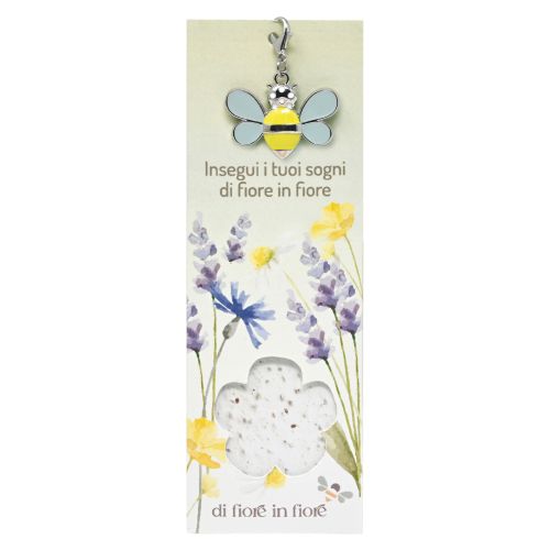 Segnalibro+carta piantabile con charm decoro lavanda