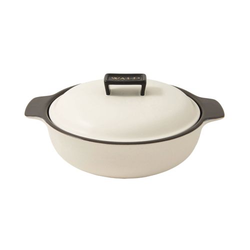 Tegame  con coperchio col. bianco 27.5x33x14h