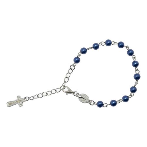 Bracciale rosario blu - 6 pz.