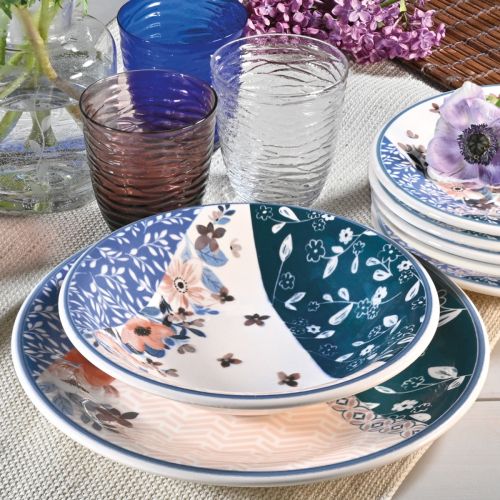 Piatto piano decoro acquerello - 6 pz.