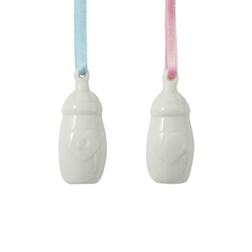 Addobbino biberon in porcellana smaltata - 4 pz.