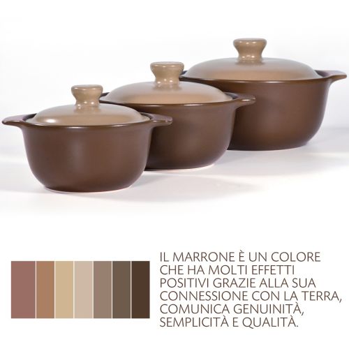 Tegame naturale Ø24 cm in terrasana marrone