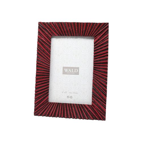 Portafoto resina rettangolare rosso bordeaux