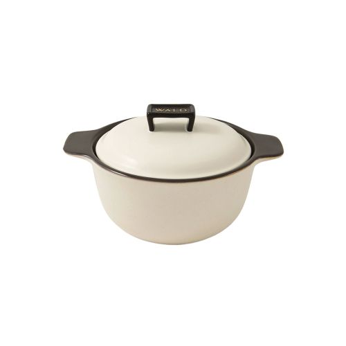 Pentola  con coperchio col. bianco 20x25x14h