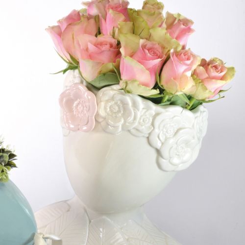 Cachepot fiori di porcellana con carta piantabile