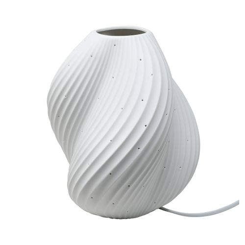 Lampada porcellana biscuit sinuosa