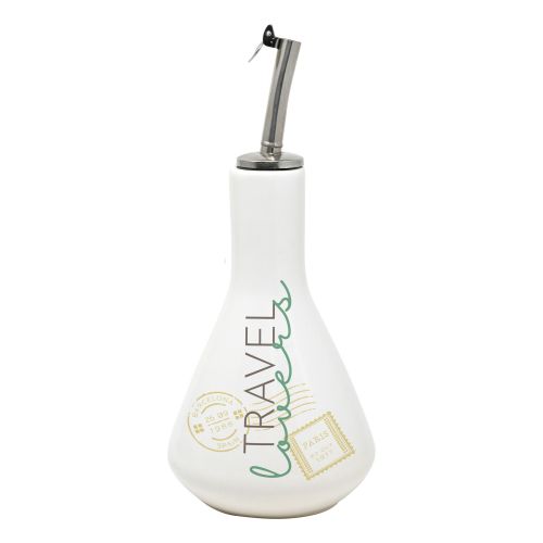 Bottiglia olio in kergres decoro "travel lovers"