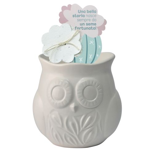 Gufo bianco baby con carta piantabile